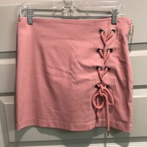 Alpha and Omega “tie up” skirt
